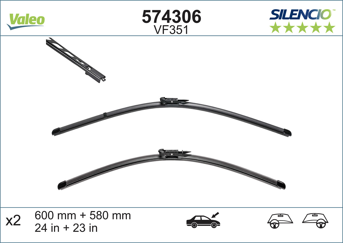 Lamela stergator VALEO 574306